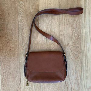 FOSSIL CROSS SHOULDER SMALL LEATHER BAG